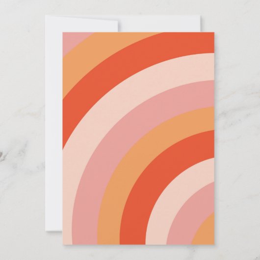 Groovy One Birthday Invitation Kaart (Achterkant)