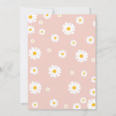 Groovy One Birthday Invitation Retro Daisy Floral Kaart (Achterkant)
