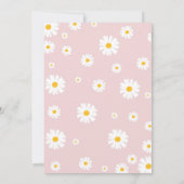 Groovy One Birthday Invitation Retro Rainbow Daisy Kaart (Achterkant)