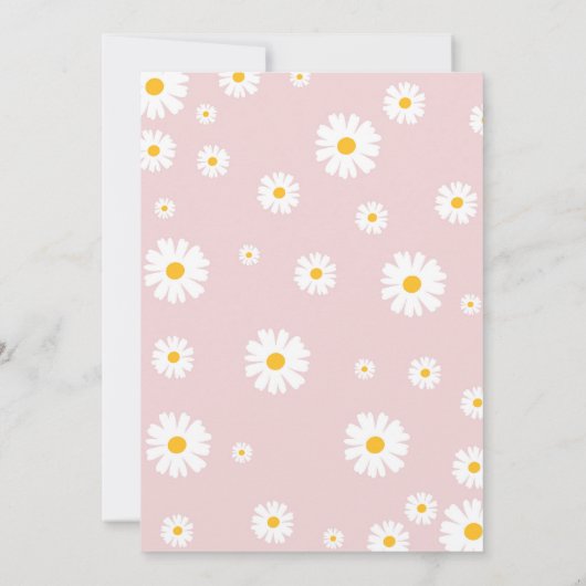 Groovy One Birthday Invitation Retro Rainbow Daisy Kaart (Achterkant)