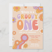 Groovy One Birthday Invitation | Uitnodiging 70 (Voorkant)