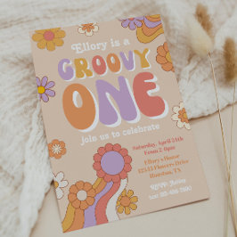 Groovy One Birthday Invitation | Uitnodiging 70