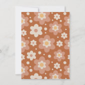 Groovy One Boho 70s Daisy Foto 1st Birthday Party Kaart (Achterkant)