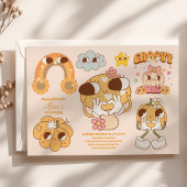 Groovy One Boho Daisy 1e verjaardagsfeestje Kaart