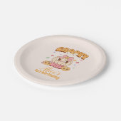 Groovy One Boho Daisy 1e verjaardagsfeestje Papieren Bordje (Gekanteld)