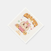 Groovy One Boho Daisy 1e verjaardagsfeestje Servet (Hoek)
