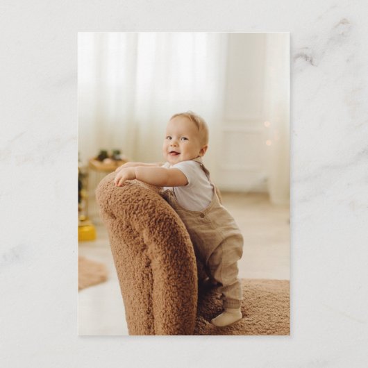 Groovy One Boho Daisy Retro 1e verjaardagsfeestje Bedankkaart (Achterkant)