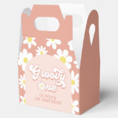 Groovy One Boho Retro Daisy 1e verjaardag Bedankdoosjes (Geopend)