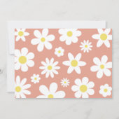 Groovy One Boho Retro Daisy 1e verjaardag foto Kaart (Achterkant)