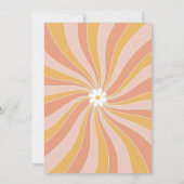 Groovy One Boho Retro Daisy Sunshine 1e Verjaardag Kaart (Achterkant)