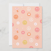 Groovy One Boho Retro First Birthday Kaart (Achterkant)