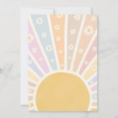 Groovy One Boho Sunshine Daisy Birthday Party Kaart (Achterkant)