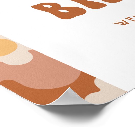 Groovy One Daisy 1e Verjaardagsfeestje Welkomstbor Poster (Hoek)