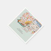 Groovy One daisy boho floral Van 1e verjaardag Servet (Hoek)