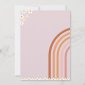 Groovy One Daisy Boho Regenboog Eerste Verjaardag Kaart (Achterkant)