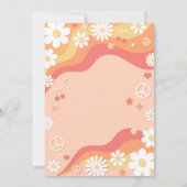 Groovy One Daisy Floral 70s Peace Hippie Birthday Kaart (Achterkant)