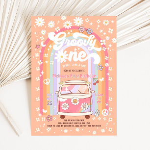 Groovy ONE Daisy Groovy Busje 1e Verjaardag Kaart