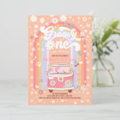 Groovy ONE Daisy Groovy Van 1e verjaardag Kaart (Staand voorkant)