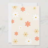 GROOVY ONE eerste verjaardag uitnodiging (Achterkant)