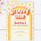 Groovy One First Birthday Invitation | Boho Daisy Kaart