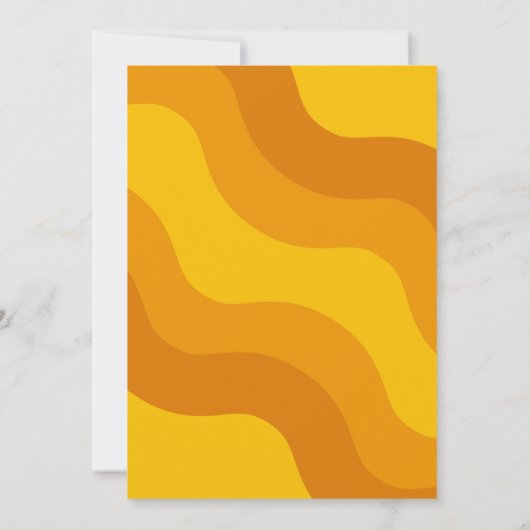 Groovy One First Birthday-uitnodiging Kaart (Achterkant)