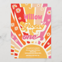 Groovy One Hippie 1ste verjaardag Sunshine Daisy