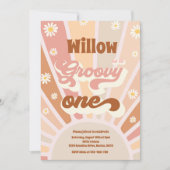 Groovy One Hippie 1ste verjaardag Sunshine Daisy Kaart (Voorkant)