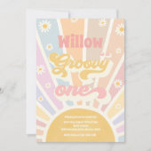 Groovy One Hippie 1ste verjaardag Sunshine Daisy Kaart (Voorkant)