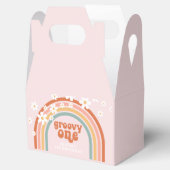 Groovy One hippie daisy rainbow 1e verjaardag Favo Bedankdoosjes (Geopend)