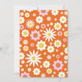 Groovy ONE Hippie Party 1st Birthday Uitnodiging (Achterkant)