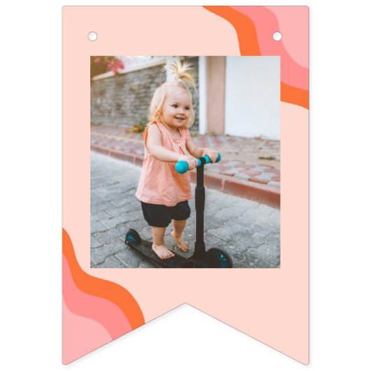 Groovy One Party Bunting Banner (Derde vlag)