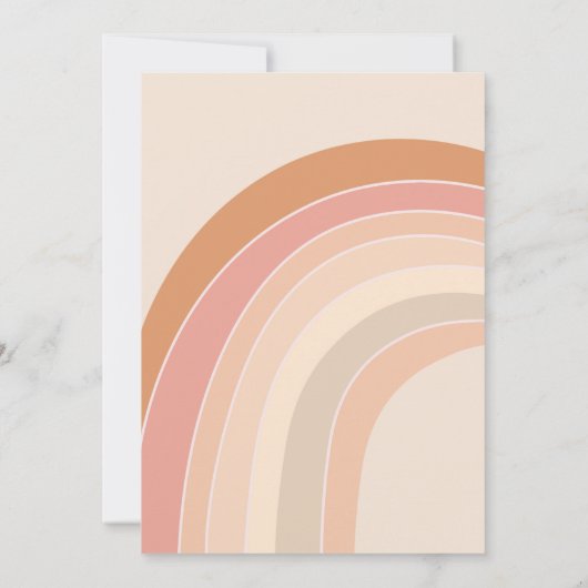 Groovy One Peace Love Party Rainbow Birthday Party Kaart (Achterkant)