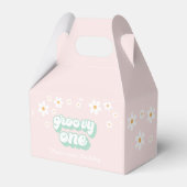 Groovy One Pink Daisy Favor Box Bedankdoosjes (Voorkant Zijde)