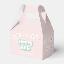 Groovy One Pink Daisy Favor Box Bedankdoosjes