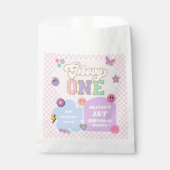 Groovy One Preppy Patch 1e verjaardagsfeestje Bedankzakje (Voorkant)