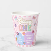 Groovy One Preppy Patch 1e verjaardagsfeestje Papieren Bekers (Voorkant)