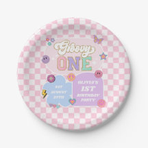 Groovy One Preppy Patch 1e verjaardagsfeestje
