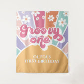 Groovy One Rainbow Sunshine Wandkleed (Voorkant)