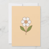 Groovy one Retro 70ies boho daisy jarig Kaart (Achterkant)