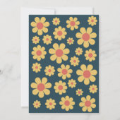 Groovy One Retro Boho 1e verjaardagsfeestje Kaart (Achterkant)