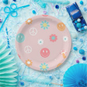 Groovy One Retro Boho Birthday Party Paper Borden Papieren Bordje (Feest)