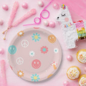 Groovy One Retro Boho Birthday Party Paper Borden Papieren Bordje (Feest)