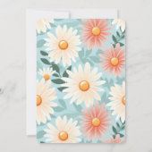 Groovy One Retro Boho Bloem Eerste Verjaardag Kaart (Achterkant)