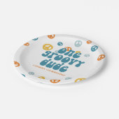 Groovy One Retro Boy verjaardagspapier Borden Papieren Bordje (Gekanteld)