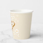 Groovy One Retro Daisy 1e verjaardag Papieren Bekers (Links)