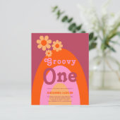 Groovy One Retro Daisy Arch 1e Verjaardagsfeest (Staand voorkant)