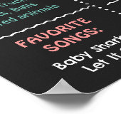 Groovy One Retro Daisy Birthday Milestone Sign Poster (Hoek)