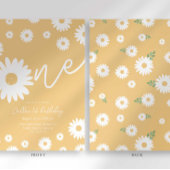 Groovy One Retro Daisy Boho Eerste Verjaardag Kaart