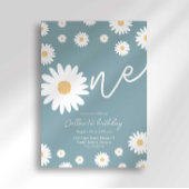 Groovy One Retro Daisy Boho Eerste Verjaardag Kaart