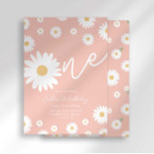 Groovy One Retro Daisy Boho Eerste Verjaardag Kaart